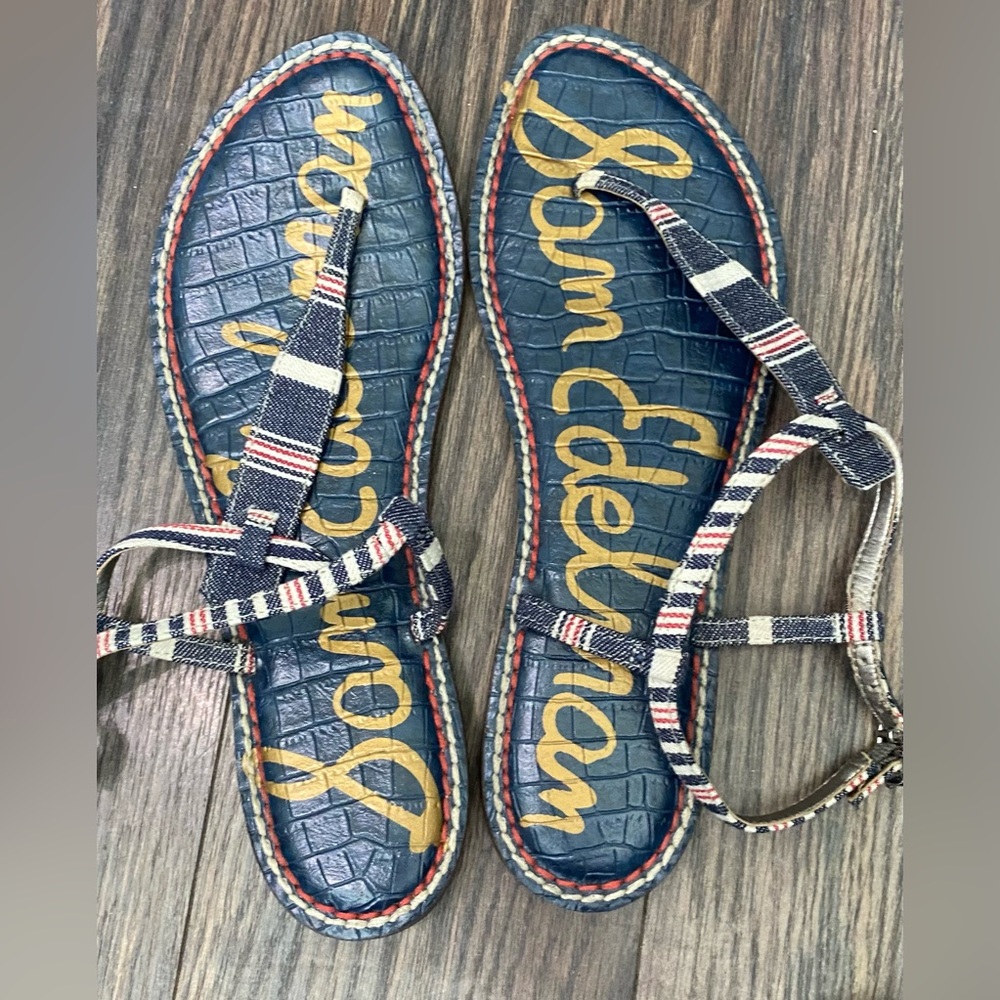 Sam Edelman Navy Sandals with Cushioned Comfort